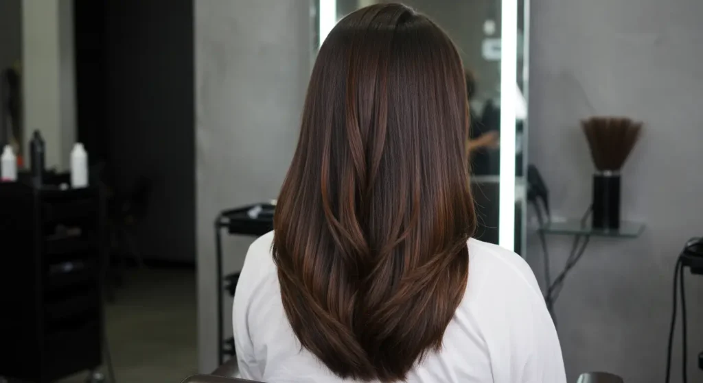 corte de cabelo em V